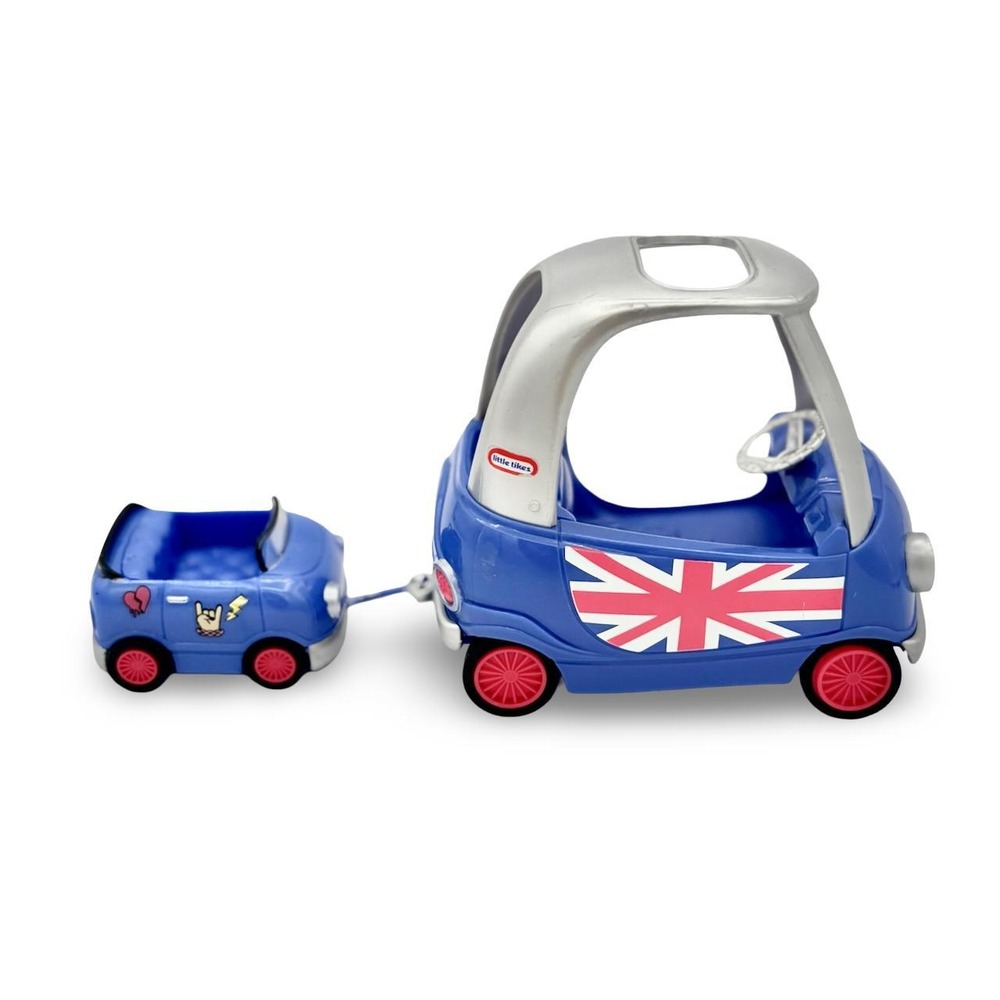 Little Tikes LOL Surprise! Music Tour Cozy Coupe Blue Union Jack Toy Car Trailer